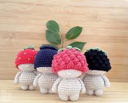 Crochet Berry Mini Doll Tutorial Amigurumi Diy Pdf Pattern Etsy In 2020 Doll Tutorial Crochet With Cotton Yarn Yarn Dolls