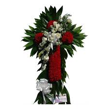 Check spelling or type a new query. Red White Standing Cross Funeral Flowers Tfm Fc114