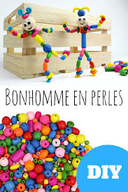 Bonhomme En Perles Activites Enfantines 10 Doigts Bricolage Facile Activite Manuelle Rapide Activite Manuelle Rapide Maternelle