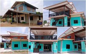 ไอเด ยร โนเวทบ านสองช นคร งป นคร งไม ในสไตล โมเด ร นส ส นสดใส ร ปแบบ บ าน