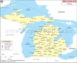 Cities In Michigan Michigan Cities Map