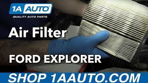 Where is the cabin air filter in the 2004 ford explorer limited. How To Replace Air Filter 06 10 Ford Explorer Youtube