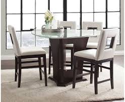 A triangle dining table can be described as a small piece of furniture with smooth lines and at the same time with a clear contour. Najarian Furniture Soho Triangle Cracked Glass Table With 6 Stools Nasoh Tricrglt Cb 6cs Ambience Furniture Manteca Ca