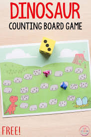 Dinosaur Board Game Counting Activity Dinosaur Activities Preschool Math Activities Preschool Dinosaur Theme Preschool