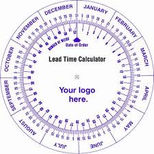 lead time calculator and date planning wheel datascales