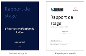 Couverture De Rapport De Stage