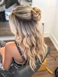 Wedding semi updo with braid. 53 Pretty Half Updo Wedding Hairstyles Weddingomania