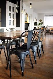 Modern Vintage Victorian House Tour Painted Black Dining Room Black Metal Chairs Wood Metal Dining Chairs Dining Room Victorian Black Metal Dining Chairs