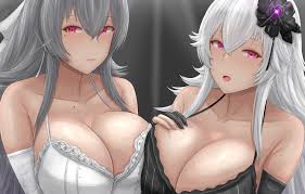 Wallpaper sexy, lingerie, bra, cleavage, long hair, girls, boobs, anime,  beautiful, pretty, breasts, big boobs, underwear, attractive, handsome,  white hair images for desktop, section сэйнэн - download