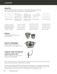 Esi Sharpsinks Catalog Pg 26 Accessories Steel Sink Custom