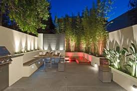 Bambus Im Kubel Als Sichtschutz Und Deko Auf Der Terrasse Backyard Patio Designs Modern Backyard Courtyard Design