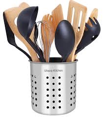 Check spelling or type a new query. Utopia Kitchen Stainless Steel Utensil Holder