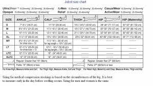 jobst ultrasheer size chart jobst formen ambition socks