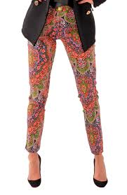 Pleasantly Paisley Gripeless Cotton Spandex Jean Gretchen