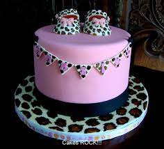 Pink Leopard Baby Shower Baby Shower Cakes Girl Pink Leopard Baby Showers Baby Shower Cakes