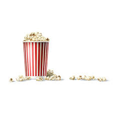 Vector Red And White Cardboard Bucket With Popcorn In Realistic Container Movie Corn Png And Vector With Transparent Background For Free Download Prints For Sale Red And White White Rose Flower
