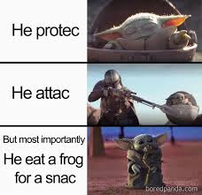 Baby yoda took the internet by storm in the fall, and there are still scads of memes devoted to that tiny green alien. 30 Baby Yoda Memes To Save You From The Dark Side Bored Panda