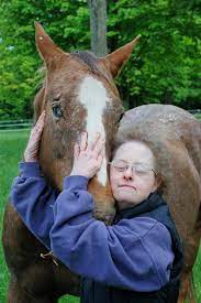 My Aunt Who Has Downs Syndrome W My Blind Horse Sioux Together They Confirm That Disability Is Just A Word 3