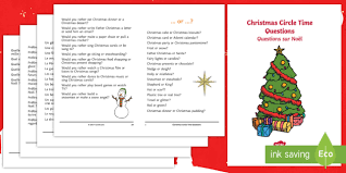 100 Christmas Circle Time Questions Booklet English French