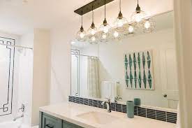 Uhp2033 crystal bathroom vanity light, 7.5h x 23w, olde bronze finish, ravenna collection. Bronze Pendant Light For Bathroom Green Vanity With Black Tiles Conte Light Fixtures Bathroom Vanity Modern Bathroom Vanity Lighting Bathroom Vanity Lighting