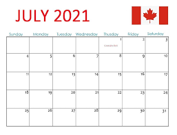 Canada July 2021 Holidays Calendar In 2020 2021 Calendar Holiday Calendar Canada Holiday