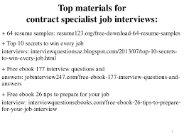 contract specialist resume sample pdf ebook