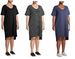 New Terra Sky Womens Plus Size V Neck T Shirt Dress Mix Match Buy More Save Ebay