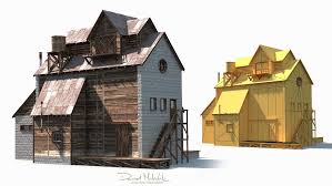Old Factory Barn Low Poly Old Factory Factory Architecture 3d Model Architecture