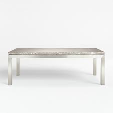 Just push one against the wall in the foyer or mudroom. Parsons Grey Marble Top Stainless Steel Base 48x28 Small Rectangular Coffee Table Crate And Barrel Uae