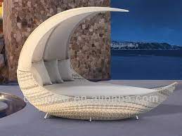 Pin By Yuderci Abrahantes On Santorini Village Hammamet Rattan Outdoor Furniture Wicker Daybed Daybed Canopy