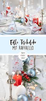 Edle Tischdeko Und Kleines Gastgeschenk Mit Raffaello Weihnachtsdeko Tischdeko Weihnachten Dekoration Tischdeko Weihnachten