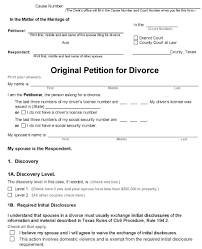 free texas divorce forms divorce paperwork download free
