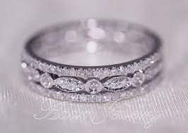 Discount 3 Full Eternity Bands 14k White Gold Wedding Ring Diamonds Ring Engagement White Gold Wedding Rings Diamond Wedding Bands Antique Engagement Rings