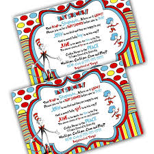 Amazon Com Dr Seuss Baby Shower Invitation With Envelopes Handmade Products