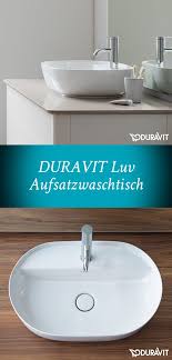 Duravit Luv Der Aufsatzwaschtisch Prasentiert Sich In Klaren Ovalen Formen U Washbasins Waschtische Aufsatzwaschtis Duravit Wash Basin Countertops La série de salle de bains luv de duravit avec purisme nordique élégance géométrie stricte.en plus de l'émail classique blanc brillant, luv existe également, en nouveauté et en exclusivité pour. pinterest