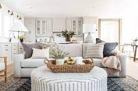 A Wintery Layered Great Room Look Studio Mcgee Living Room Inspo Living Dining Room Farm House Living Room