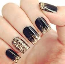 Black And Gold Nail Art 56 Trendy Nails Prom Gold Simple Black Gold Nails Gold Nails Gold Acrylic Nails