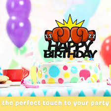 20% off with code savetwenty4u. Boxing Happy Birthday Cake Topper Decorations With Wrestle For Birthday Theme Baby Shower Party Decor Supplies Party Supplies Toys Games Innovatordiaries Com
