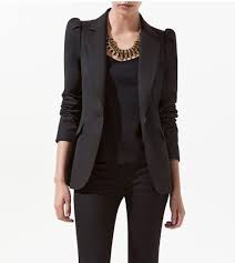 Ladies Fashion Band Suit Jacket Women S Stylish Short Blazer With Pocket Western Style Black Co Womens Black Blazer Suit Jackets For Women Womens Black Jacket