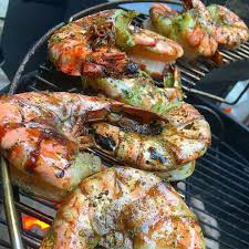 I Love Buying Those Massive Shrimp And Treating Them To All Manner Of Rubs Or Sauces And Grilling Them These Tiger Shrimp Recipe Bbq Seafood Grilled Seafood