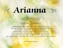 Arianna Name Meaning Names With Meaning Names Meaningful Names