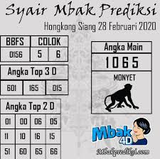 Syair Mbak Prediksi Di 2020 Sydney Qatar Singapura