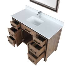 Glossy white bathroom vanity sink: Lexora Ziva 48 Bath Vanity Color Rustic Barnwood Cultured Marble Top