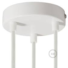 Classic 3 Hole Round Metal Ceiling Canopy Kit Ceiling Rose Pendant Lamp Metal Ceiling