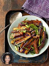 Hot And Sour Eggplant Stir Fry From The Chew S Carla Hall Recipes Eggplant Recipes Veggie Dishes
