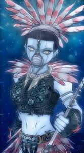 sheepblack11, black panther, namora (marvel), black panther: wakanda  forever, marvel, marvel cinematic universe, highres, 1girl, black panther:wakanda  forever, blue skin, breasts, colored skin, medium breasts, namora, panther,  tribal, underwater ...