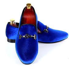 Harpelunde Buckle Strap Men Shoes Brand Blue Velvet Loafers Hot Sell Dress Shoes Size 7 14 Blue Dress Shoes Branded Shoes For Men Velvet Loafers