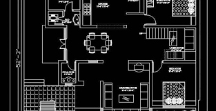 50 X50 House Space Layout Dwg File