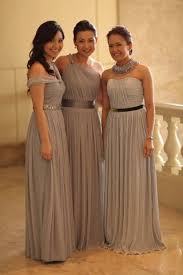 Grey Bridesmaids Dresses I Love The Middle One Would Wear The Same Style As A Wedding Dr Wedding Bridesmaid Dresses Grey Bridesmaid Dresses Bridesmaid Dresses