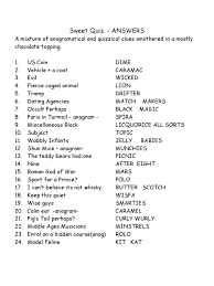 We're about to find out if you know all about greek gods, green eggs and ham, and zach galifianakis. Sweet Quiz Answers Pdf Confectionery Chocolate